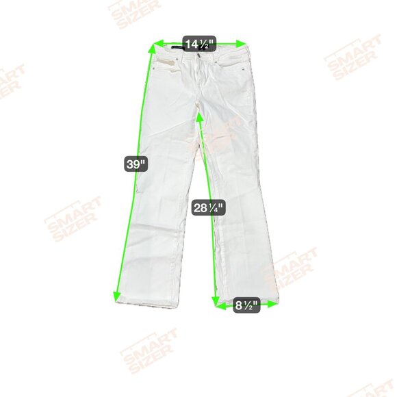 Nydj Barbara Bootcut White Denim Jeans Lift Tuck Technology Womens 6 Porkchop - Picture 6 of 6